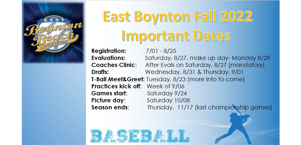 Fall 2022 Important Dates 