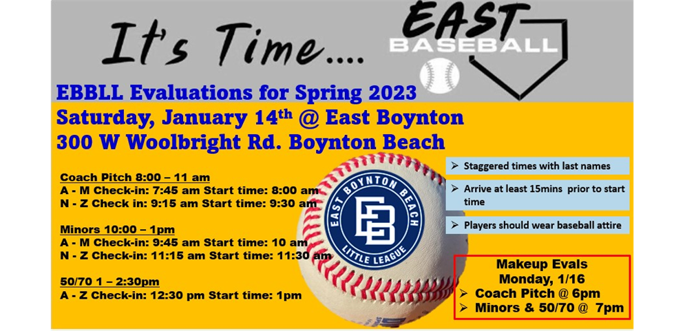 Evaluation Schedule